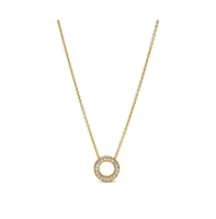 Pandora Logo Pave Circle Collier Pendant Necklace