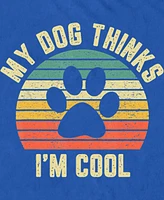 Design By Humans Men's My Dog Thinks I'm Cool Shirt Funny Lover Retro Short Sleeve T-Shirt