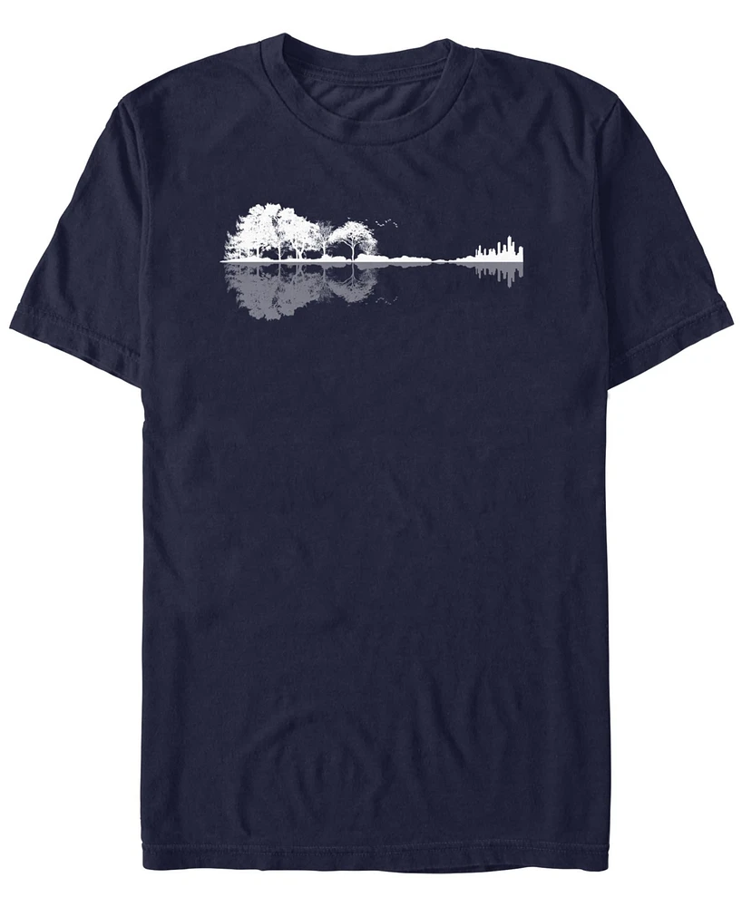 Design By Humans Men's Nature Guitar Short Sleeve T-Shirt