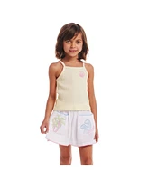 Andy & Evan Little Girls Toddler/Child Yellow Rib Knit Tank and Skort Set