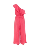 Quiz Women's Textured One Shoulder Culotte Jumpsuit