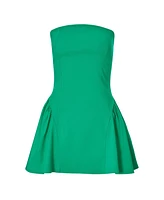 Quiz Women's Bengaline Bandeau Drop Waist Mini Dress