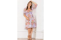 Kiyonna Plus Signature Print Wrap Dress