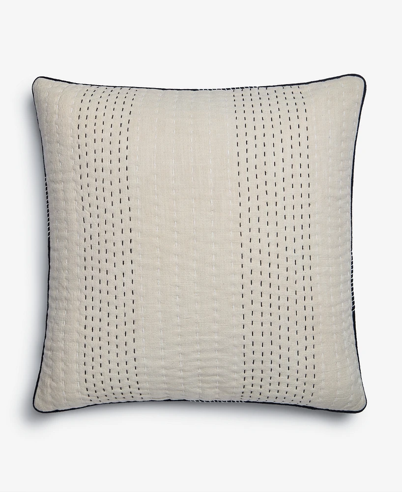 Oake Pick Stitch Decorative Pillow, 22" x 22", Exclusively at Macy's