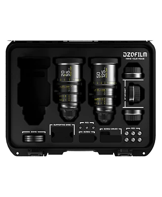 Dzofilm Pictor 20-55mm and 50-125mm T2.8 Super35 Parfocal Cine Lens Bundle for Pl Mount and Canon Ef, Black