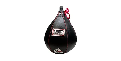 Genuine Leather Speed Bag for Mma, Muay Thai & Boxing, Heavy-Duty Punching Ball for Training, Reflex & Endurance, Reinforced Seams