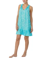 Ellen Tracy Women's Sleeveless Tie-Neck Chemise