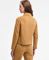 Anne Klein Women's Button-Front Patch Pocket Jacket