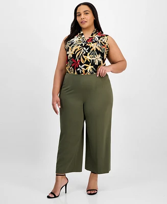 Anne Klein Plus Pull-On High-Rise Pants