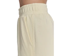 Calvin Klein Performance Women's French Terry Smocked-Waist Shorts