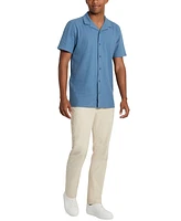 Kenneth Cole Men's Short Sleeve Seersucker Camp Shirt