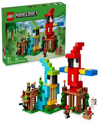 Lego Minecraft The Parrot Houses Building Set 21282, 535 Pieces