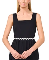CeCe Women's Cotton Square-Neck Midi Dress