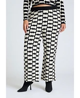 Eloquii Plus Intarsia Sweater Pant