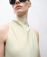 Mango Women's Bow Back Detail Satin Dress