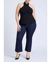 Eloquii Plus Chiffon Wrap Halter Top