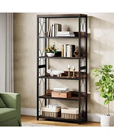Tribesigns 70.87-Inch Bookshelf, 5-Tier Open Bookcase and Bookshelves, Floor Book Shelf Shelving Unit, Tall Display Shelves for Living Room, Office