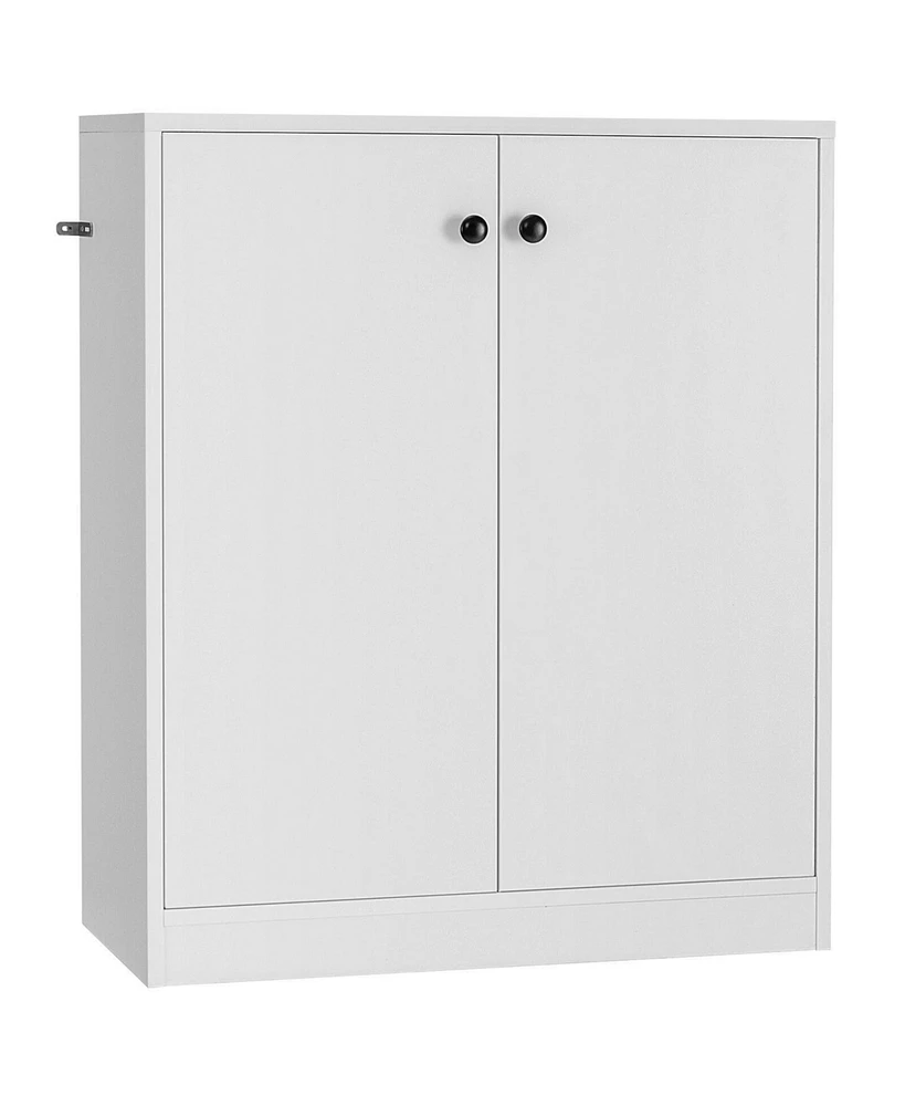 2 Door Storage Base Cabinet with 3-Tier Shelf
