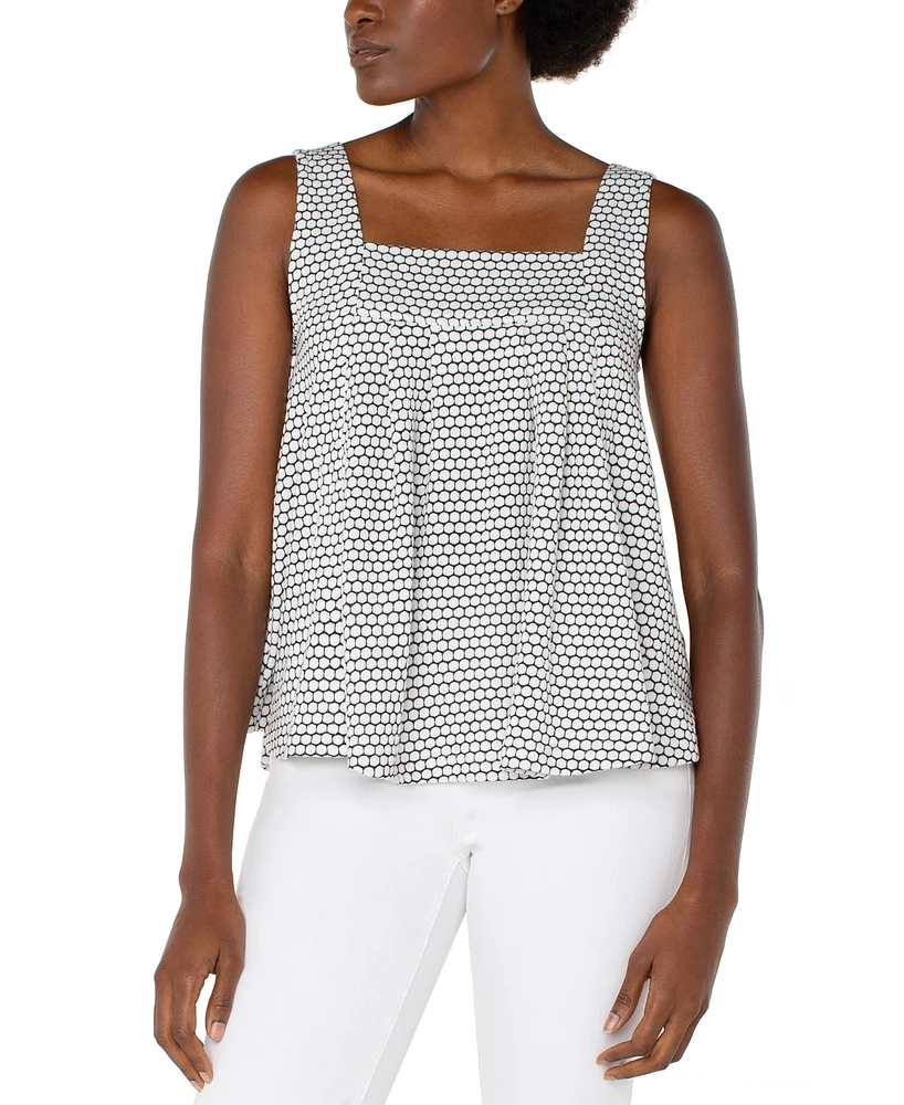 Liverpool Los Angeles Women's Sleeveless Square-Neck Knit Top