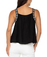 Liverpool Los Angeles Women's Sleeveless Beaded Tank Top