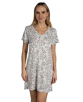 Tahari Women's 2-Pack V-Neck Short Sleeve Nightshirts