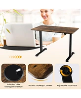 Electric Standing Desk Adjustable Stand up Computer Anti-collision