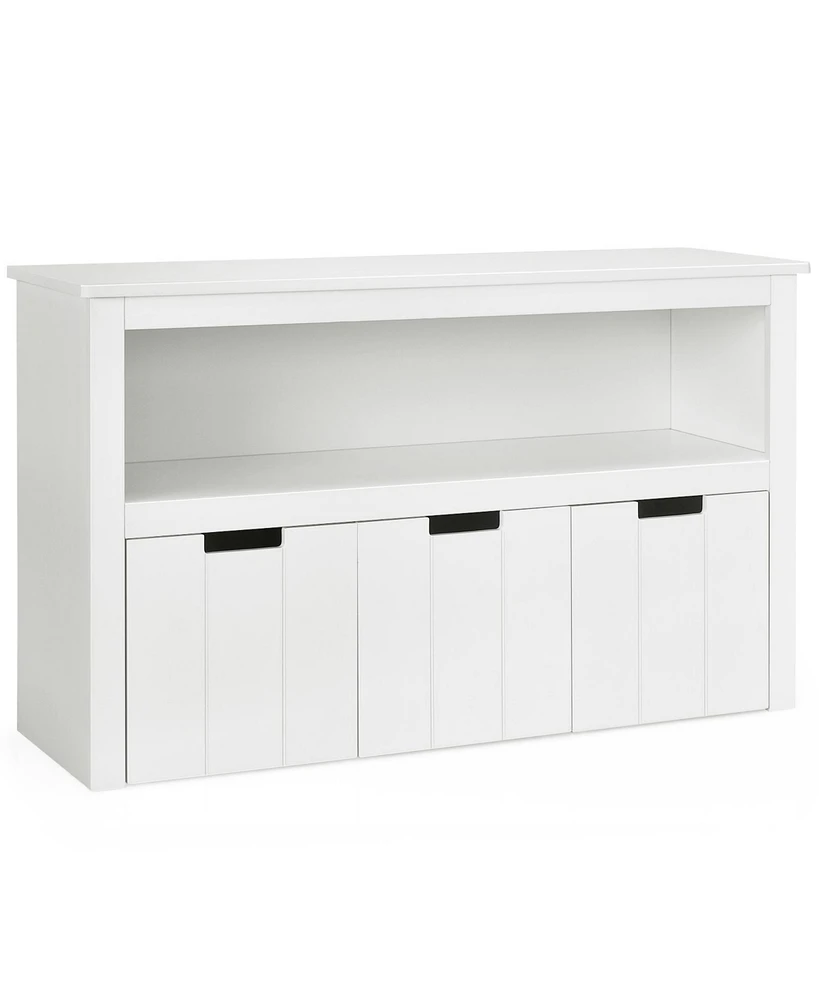 Kid Toy Storage Cabinet 3 Drawer Chest with Wheels Large Storage Cube Shelf