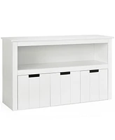 Kid Toy Storage Cabinet 3 Drawer Chest with Wheels Large Storage Cube Shelf