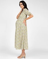 Seraphine Women's Maternity Bow Sleeve Midi Dress