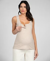 Seraphine Women's Maternity Square Neck Button Front Vest Top