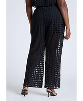 Eloquii Plus Sheer Eyelet Pant
