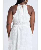 Eloquii Plus Ruched Tiered Top