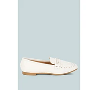 Dorlina Studded Faux Leather Loafers
