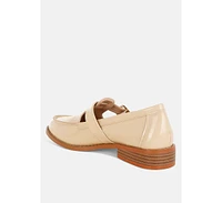 Swenson Patent Pleather Mary Jane Loafers
