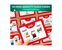 Quokka 225 Flash Cards for Toddlers 1-3 – Alphabet & First Words Flashcards with Rings Fun Big Letters