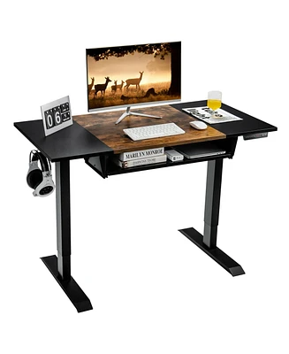 48 Inch Electric Sit to Stand Desk with Keyboard Tray