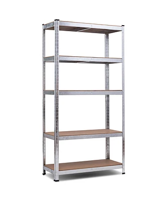 72 Inch Storage Shelf Steel Metal 5 Levels Adjustable Shelves