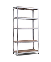 72 Inch Storage Shelf Steel Metal 5 Levels Adjustable Shelves