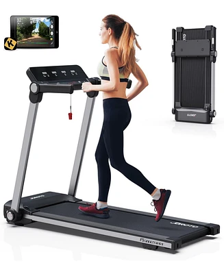 Joroto F5 Bluetooth Foldable Treadmill, Out-of-The-Box Folding Treadmills, Max 265 Lbs Capacity, Portable Treadmill for Office and Home, Plus 44 Days
