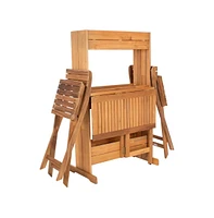 Barley Flower Shelf Outdoor Bistro Set