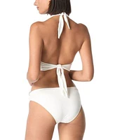 Carmen Marc Valvo Womens Halter O Ring Bikini Top Bottoms