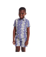 Andy & Evan Toddler Boys Toddler/Child Palm Stripe Print Linen Buttondown Set