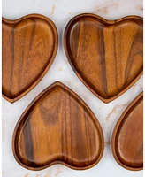 Nambe Eat Your Heart Out Appetizer Plates 4-Pc. Set
