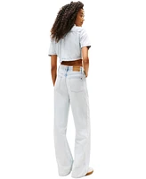 Tommy Jeans Women's Cropped Short-Sleeve Denim Shirt