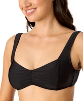 Salt + Cove Juniors' Center-Ruched V-Neck Bikini Top, Exclusively at Macy's