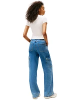 Tommy Jeans Women's Slim-Fit Cropped Ribbed T-Shirt