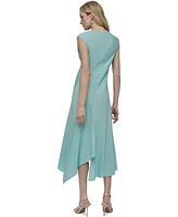 Dkny Women's Sleeveless Side-Slit Asymmetric-Hem Dress