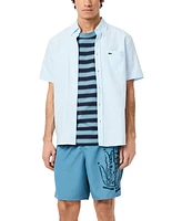Lacoste Men's Short Sleeve Crewneck Striped T-Shirt - GAI