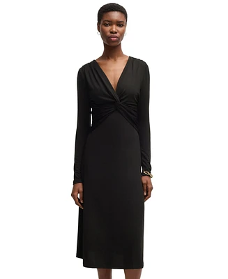 Boss by Hugo Women's Stretch Crepe Twist-Front Dress