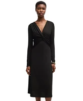 Boss by Hugo Women's Stretch Crepe Twist-Front Dress